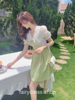 Softie Fairycore Summer Elegant Puff Sleeve Boho Floral Dress 2