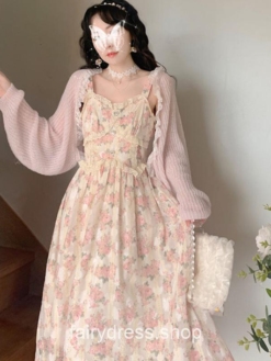 Amiable Elegant Floral Fairy Strap Sexy Dress 2
