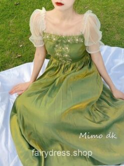 Fairycore Amiable Summer Vintage Lace Short Sleeve Dress 2