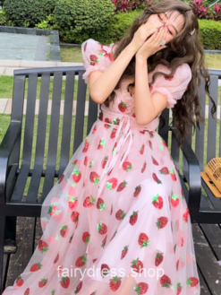 Sweet Gentle Strawberry Boho Dress 2