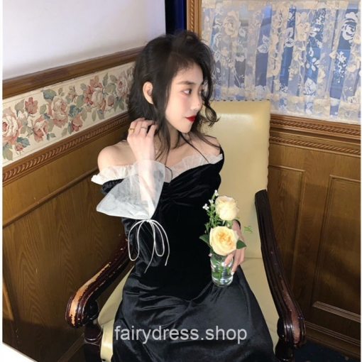 Adorable Vintage Fairycore Ruffle Long Sleeve Dress 4