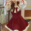 Gentle Lolita Patchwork Fairycore Sweet Party Bow Kawaii Dress 6