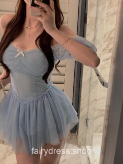 Fairycore Amiable Party Mini High Waist Sexy Dress 1