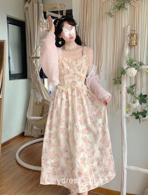 Amiable Elegant Floral Fairy Strap Sexy Dress 10