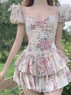 Babydoll Cute Bodycon Floral Mini Dress