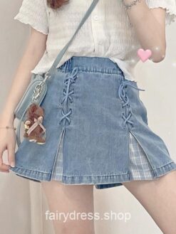 Babydoll Japanese Kawaii Mini Denim Short Skirt