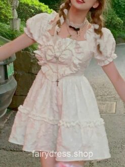 Babydoll Kawaii Lolita Heart Bowknot Dress