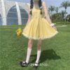 Babydoll Lace Plaid Kawaii Lolita Dress