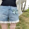 Cute Denim Bowknot Fairy Tale Lace Short