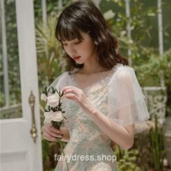 Fairy Tale Floral Slim Fit Embroidered Lace Dress