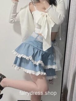 Fluffy Pretty Princess Lolita Fairycore Mini Skirt