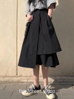 Gothic Asymmetrical Patchwork Skirt
