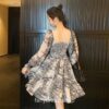 Grace Floral Print Puff Long Sleeve Fairy Dress