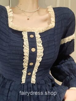 Sweet Lolita Autumn Classical Patchwork Midi Dress