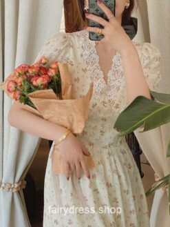 Vintage Floral Dot Lace Softie Fairy Dress
